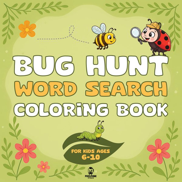 Cover of Bug Hunt Word Search Coloring Book