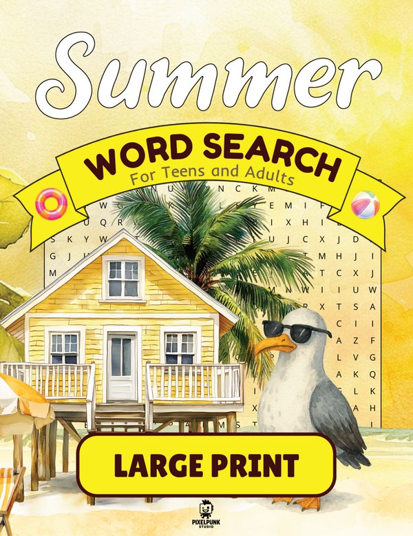 Cover of Sunny Vibes Summer Word Search